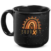 Support Squad Multiple Sclerosis Awareness Leopard Orange 15oz Campfire Ceramic Mug