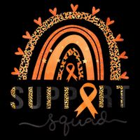 Support Squad Multiple Sclerosis Awareness Leopard Orange Drawstring Bag