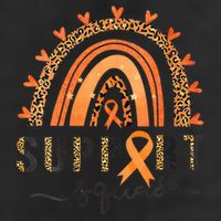 Support Squad Multiple Sclerosis Awareness Leopard Orange Premium Pullover Hoodie