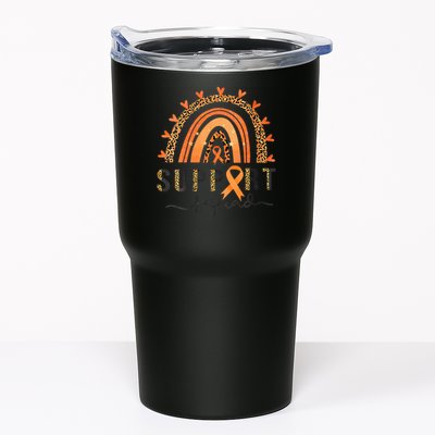 Support Squad Multiple Sclerosis Awareness Leopard Orange Tumbler