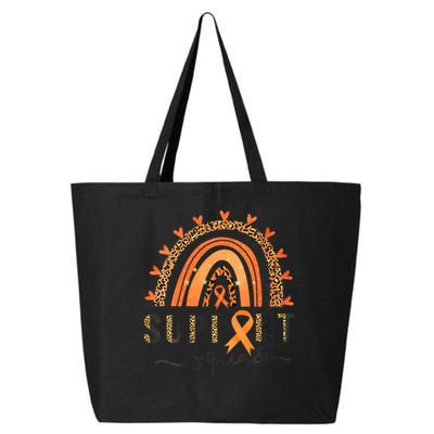 Support Squad Multiple Sclerosis Awareness Leopard Orange 25L Jumbo Tote