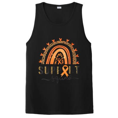 Support Squad Multiple Sclerosis Awareness Leopard Orange PosiCharge Competitor Tank