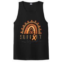 Support Squad Multiple Sclerosis Awareness Leopard Orange PosiCharge Competitor Tank