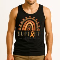 Support Squad Multiple Sclerosis Awareness Leopard Orange Tank Top