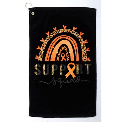 Support Squad Multiple Sclerosis Awareness Leopard Orange Golf Towel