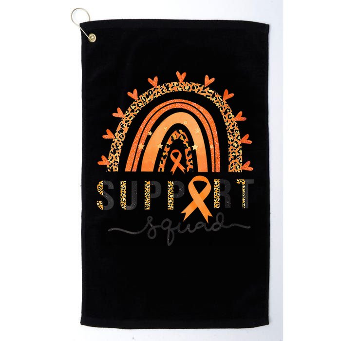 Support Squad Multiple Sclerosis Awareness Leopard Orange Golf Towel