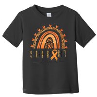 Support Squad Multiple Sclerosis Awareness Leopard Orange Toddler T-Shirt