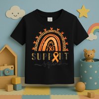 Support Squad Multiple Sclerosis Awareness Leopard Orange Toddler T-Shirt
