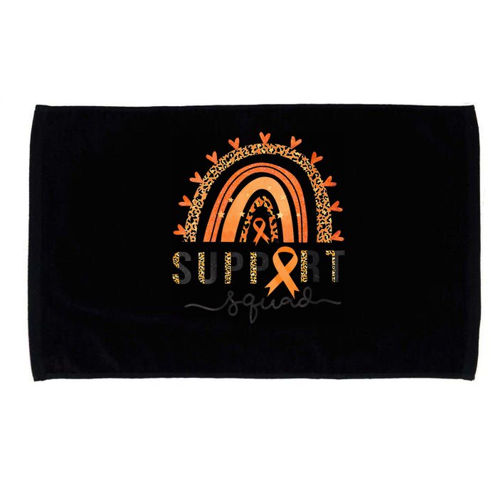 Support Squad Multiple Sclerosis Awareness Leopard Orange Microfiber Hand Towel