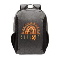 Support Squad Multiple Sclerosis Awareness Leopard Orange Vector Backpack