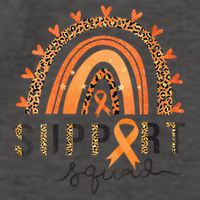 Support Squad Multiple Sclerosis Awareness Leopard Orange Vector Backpack