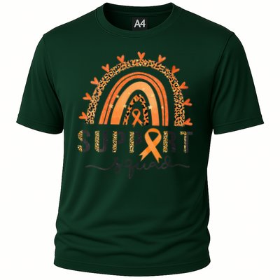 Support Squad Multiple Sclerosis Awareness Leopard Orange Performance Shirt