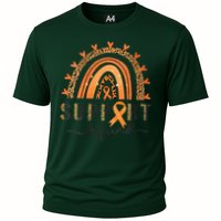 Support Squad Multiple Sclerosis Awareness Leopard Orange Performance Shirt