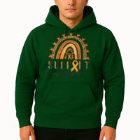 Support Squad Multiple Sclerosis Awareness Leopard Orange Hoodie