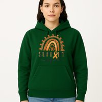 Support Squad Multiple Sclerosis Awareness Leopard Orange Hoodie