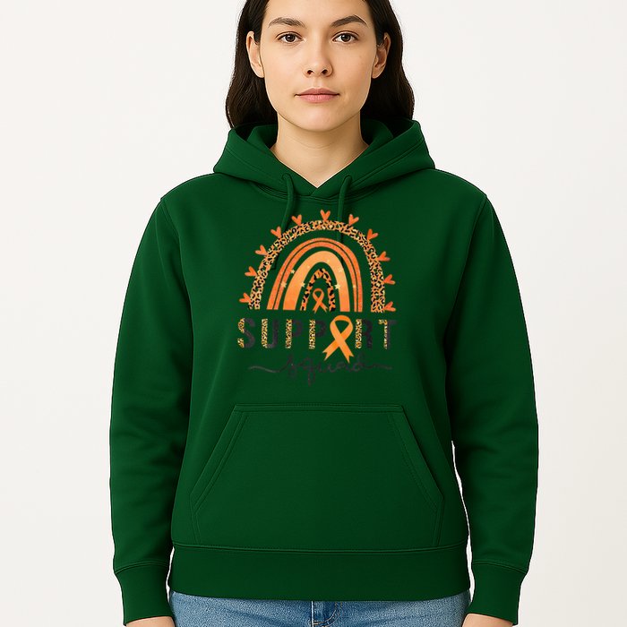 Support Squad Multiple Sclerosis Awareness Leopard Orange Hoodie