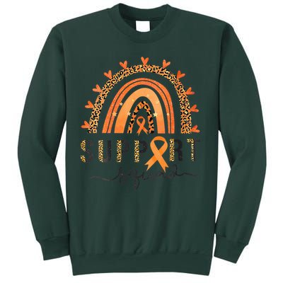 Support Squad Multiple Sclerosis Awareness Leopard Orange Sweatshirt