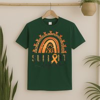Support Squad Multiple Sclerosis Awareness Leopard Orange T-Shirt