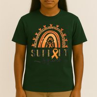 Support Squad Multiple Sclerosis Awareness Leopard Orange T-Shirt