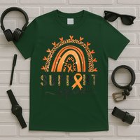 Support Squad Multiple Sclerosis Awareness Leopard Orange T-Shirt