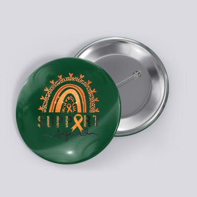 Support Squad Multiple Sclerosis Awareness Leopard Orange Button