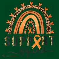 Support Squad Multiple Sclerosis Awareness Leopard Orange Sustainable Beanie