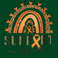 Support Squad Multiple Sclerosis Awareness Leopard Orange Poster