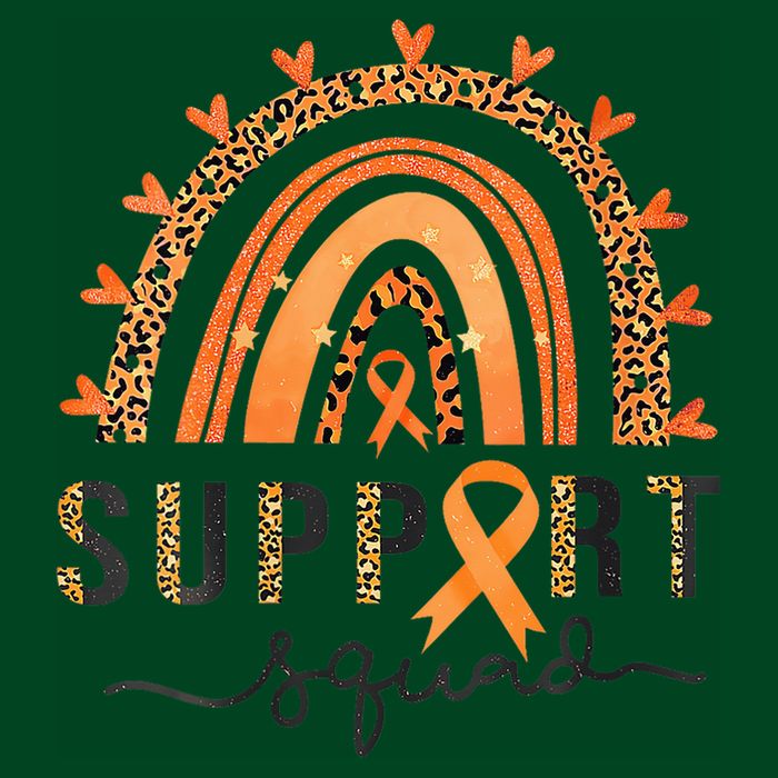 Support Squad Multiple Sclerosis Awareness Leopard Orange Poster