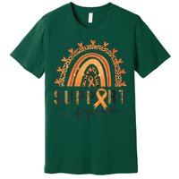 Support Squad Multiple Sclerosis Awareness Leopard Orange Premium T-Shirt