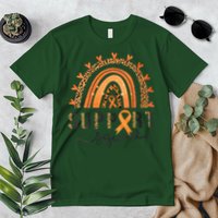 Support Squad Multiple Sclerosis Awareness Leopard Orange Premium T-Shirt