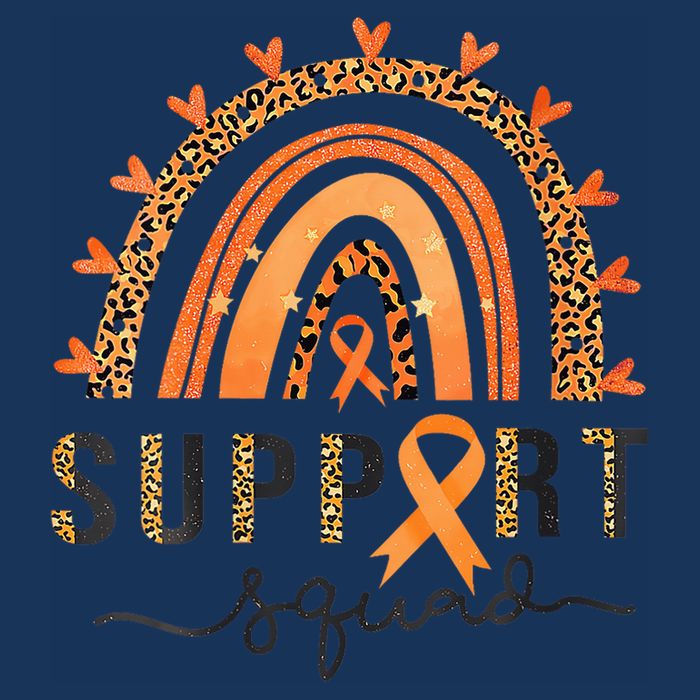 Support Squad Multiple Sclerosis Awareness Leopard Orange Infant Baby Jersey Bodysuit