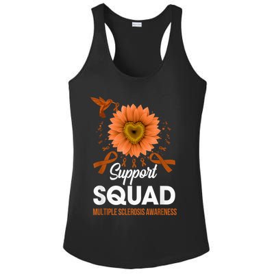Support Squad Multiple Sclerosis Awareness Sunflower Ladies PosiCharge Competitor Racerback Tank