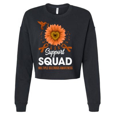 Support Squad Multiple Sclerosis Awareness Sunflower Cropped Pullover Crew