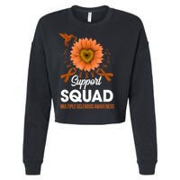 Support Squad Multiple Sclerosis Awareness Sunflower Cropped Pullover Crew