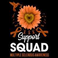 Support Squad Multiple Sclerosis Awareness Sunflower Cropped Pullover Crew