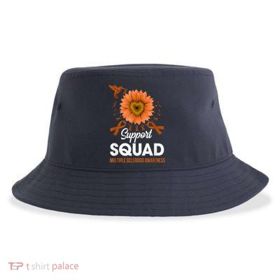 Support Squad Multiple Sclerosis Awareness Sunflower Sustainable Bucket Hat