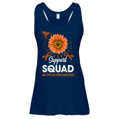 Support Squad Multiple Sclerosis Awareness Sunflower Ladies Essential Flowy Tank