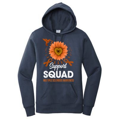 Support Squad Multiple Sclerosis Awareness Sunflower Women's Pullover Hoodie