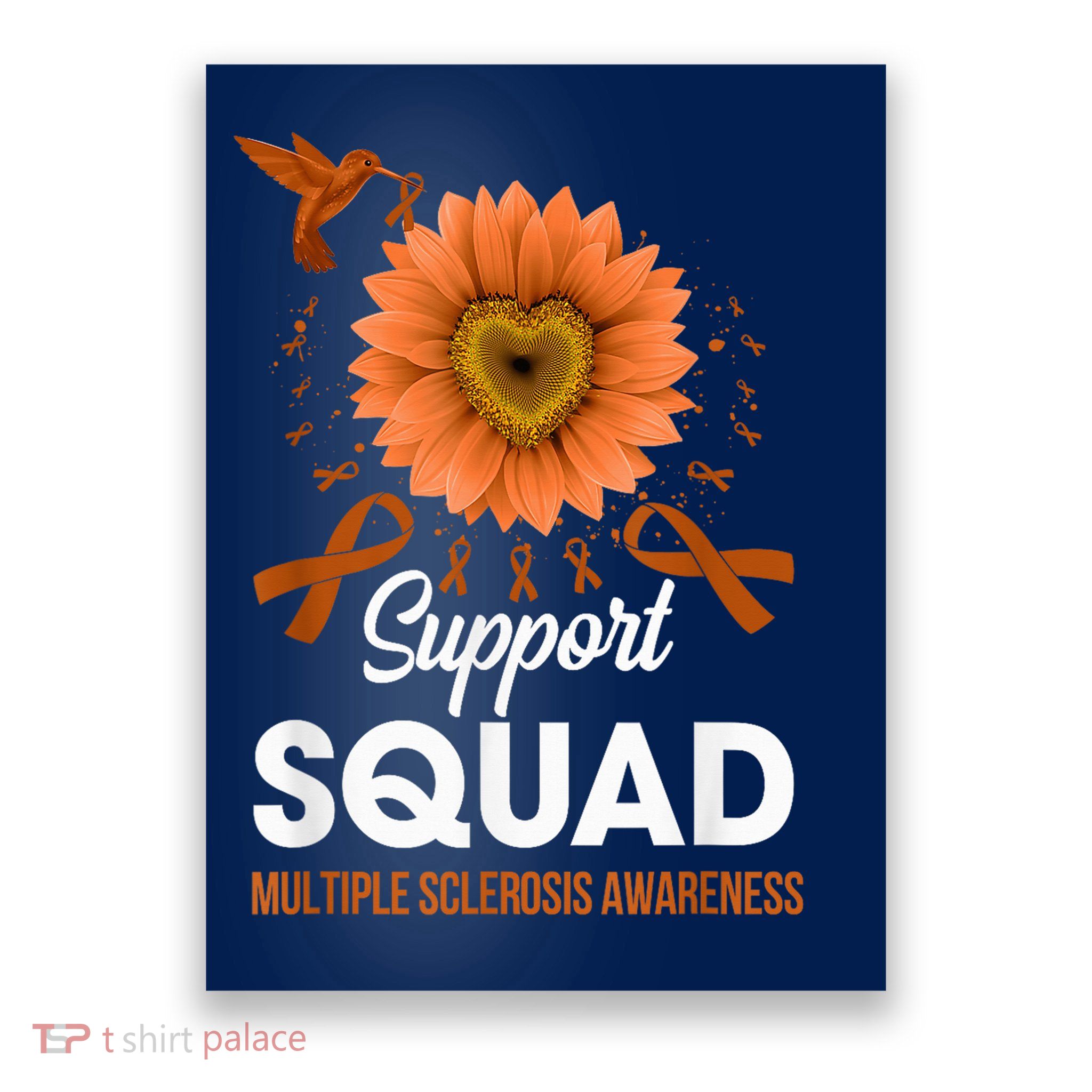 Support Squad Multiple Sclerosis Awareness Sunflower Poster
