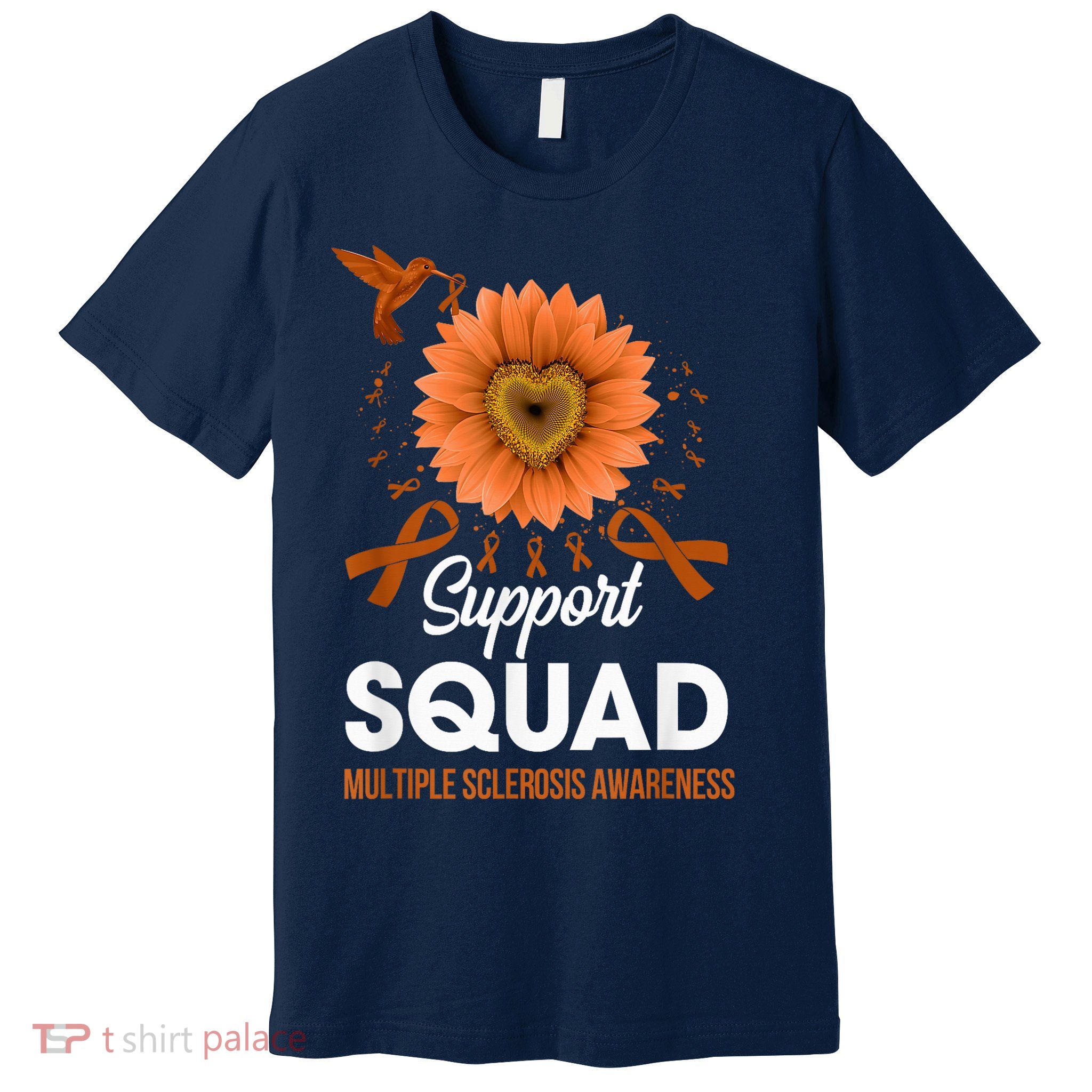 Support Squad Multiple Sclerosis Awareness Sunflower Premium T-Shirt