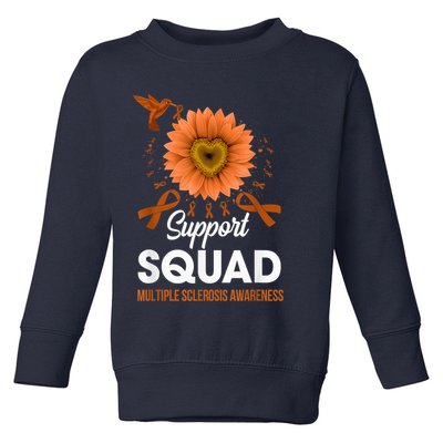 Support Squad Multiple Sclerosis Awareness Sunflower Toddler Sweatshirt