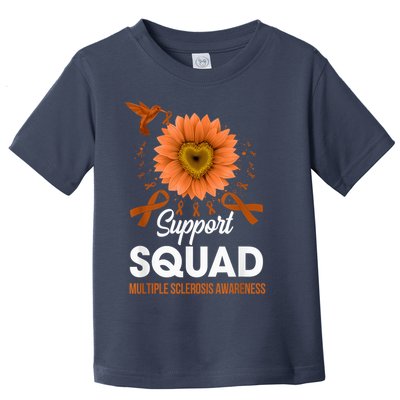 Support Squad Multiple Sclerosis Awareness Sunflower Toddler T-Shirt