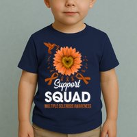 Support Squad Multiple Sclerosis Awareness Sunflower Toddler T-Shirt