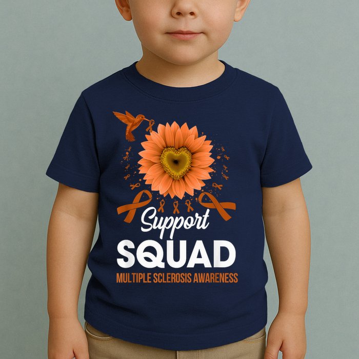 Support Squad Multiple Sclerosis Awareness Sunflower Toddler T-Shirt