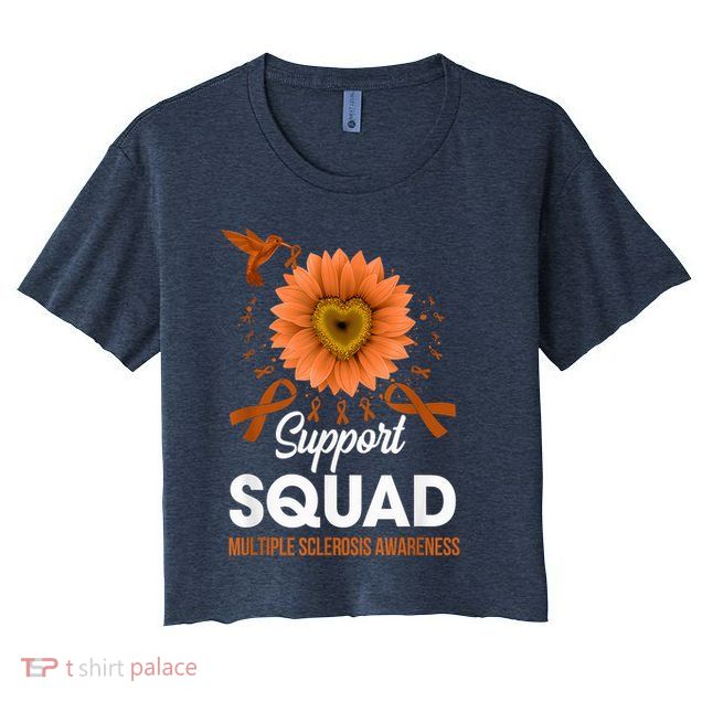 Support Squad Multiple Sclerosis Awareness Sunflower Crop Top