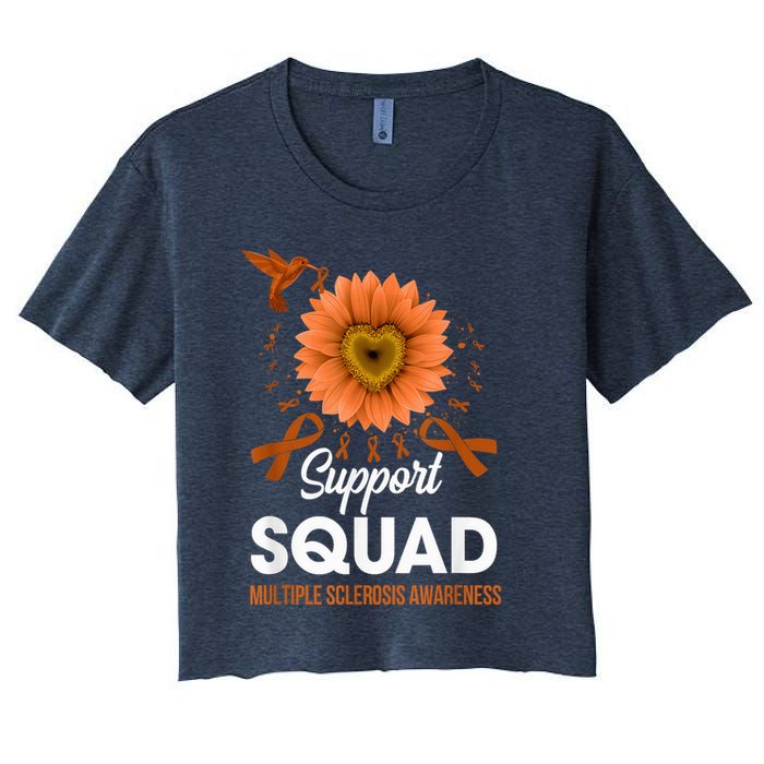 Support Squad Multiple Sclerosis Awareness Sunflower Crop Top