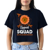 Support Squad Multiple Sclerosis Awareness Sunflower Crop Top
