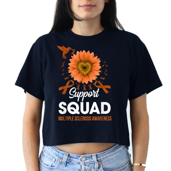 Support Squad Multiple Sclerosis Awareness Sunflower Crop Top