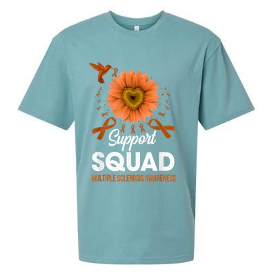 Support Squad Multiple Sclerosis Awareness Sunflower Sueded Cloud Jersey T-Shirt