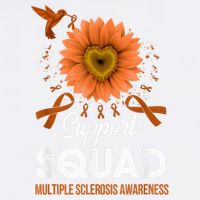 Support Squad Multiple Sclerosis Awareness Sunflower Garment-Dyed Sweatshirt